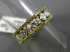 ESTATE 1.72CT WHITE & FANCY YELLOW DIAMOND 18KT GOLD SEMI ETERNITY WEDDING RING
