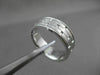 ESTATE WIDE 14KT WHITE GOLD SOLID BRICK DESIGN MENS WEDDING BAND RING 7mm #23144
