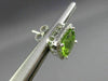 ESTATE 3.41CT DIAMOND & AAA PERIDOT 14KT WHITE GOLD SQUARE HALO CLASSIC EARRINGS