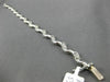 ESTATE 1.20CT DIAMOND 14KT WHITE GOLD 3D BY THE YARD WAVE PAVE TENNIS BRACELET