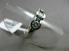 ESTATE .85CT DIAMOND & SAPPHIRE 14KT WHITE GOLD 3D SEMI BEZEL ANNIVERSARY RING
