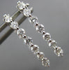 .95CT DIAMOND 18K WHITE GOLD 3D OVAL INSIDE OUT SHARE PRONG HOOP HUGGIE EARRINGS