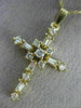 ESTATE LARGE 1.0CT ROUND & BAGUETTE DIAMOND 14KT YELLOW GOLD 3D PENDANT #20837