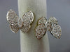 ESTATE LARGE 1.06CT DIAMOND 14KT YELLOW GOLD CLASSIC DOUBLE BUTTERFLY LOVE RING