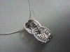 ESTATE 1.50CT WHITE & BLACK DIAMOND 14K WHITE GOLD X PAVE INFINITY PENDANT CHAIN