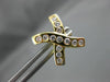 ESTATE .65CT DIAMOND 14KT YELLOW GOLD ETOILE "X" SHAPE PUSH BACK EARRINGS #5919