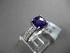 ESTATE 2.21CTW DIAMOND & AAA AMETHYST 14KT WHITE GOLD DOUBLE ROW ENGAGEMENT RING