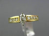 ESTATE .43CT ROUND & MARQUISE DIAMOND 14K YELLOW GOLD 3D CLASSIC ENGAGEMENT RING