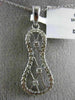 ESTATE .26CT DIAMOND 14KT WHITE GOLD 3D INFINITY ETOILE CRISS CROSS LOVE PENDANT