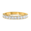 1.32CT DIAMOND 18KT YELLOW GOLD ROUND & PRINCESS SEMI ETERNITY ANNIVERSARY RING