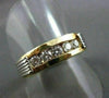 ESTATE .46CT DIAMOND 14KT TWO TONE GOLD 3D CHANEL ANNIVERSARY WEDDING RING #1312