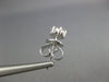 ESTATE SMALL .38CT DIAMOND 18KT WHITE GOLD ROUND CLUSTER CLASSIC STUD EARRINGS