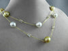 ESTATE LONG AAA TOPAZ & SOUTH SEA PEARL 14KT YELLOW GOLD BY THE YARD NECKLACE