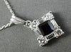 ESTATE 1.24CTW DIAMOND & AAA SAPPHIRE 14KT WHITE GOLD FLOATING PENDANT #23343