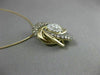 ESTATE LARGE 1.0CT DIAMOND 14K YELLOW GOLD FLOWER STAR OF DAVID FLOATING PENDANT
