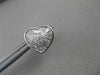 ESTATE 1.30CTW DIAMOND STAR HEART 14KT WHITE GOLD PUSHBACK EARRINGS 12MM #20989