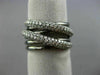 ESTATE WIDE 1.31CT DIAMOND 18KT BLACK GOLD 3D MULTI ROW CRISS CROSS LOVE RING