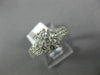 ESTATE 1.25CT ROUND DIAMOND 14K WHITE GOLD 3D CLASSIC FLOWER MULTI ROW LOVE RING