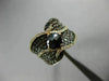 ESTATE WIDE 2.85CT DIAMOND & ORANGE SAPPHIRE 18KT ROSE GOLD CRISS CROSS FUN RING