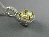 ESTATE 1.36CT WHITE & FANCY YELLOW DIAMOND 18KT 2 TONE GOLD 3D FILIGREE PENDANT