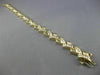 ESTATE WIDE 5CT DIAMOND 14KT YELLOW GOLD 3D CRISS CROSS V SHAPE TENNIS BRACELET