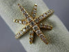 ESTATE LARGE .48CT DIAMOND 18KT ROSE GOLD 3D CLASSIC SNOWFLAKE STAR LOVE RING