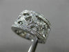 ESTATE WIDE .92CT DIAMOND 14K WHITE GOLD 3D OPEN SEMI CIRCLE ANNIVERSARY RING FG