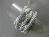 ESTATE MASSIVE 2.39CT DIAMOND 18K WHITE GOLD 3D MULTI ROW INTERTWINING LOVE RING