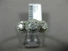 ESTATE 1.25CT DIAMOND 14KT WHITE GOLD 3 STONE FILIGREE MILGRAIN FRIENDSHIP RING
