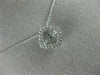 ESTATE .10CT DIAMOND 14KT WHITE GOLD 3D CLUSTER SQUARE DANCING DIAMOND PENDANT