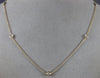 ESTATE .30CT DIAMOND 14KT ROSE GOLD 3D CLASSIC FIVE STONE BY THE YARD NECKLACE
