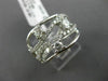 ESTATE WIDE .81CT ROUND DIAMOND 18KT WHITE GOLD 3D MULTI ROW ETOILE WAVE RING
