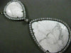 ESTATE LARGE 1.49CT DIAMOND & WHITE ONYX 14KT WHITE & BLACK GOLD 3D NECKLACE