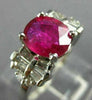 ESTATE 1.87CT DIAMOND & AAA RUBY 14KT WHITE GOLD ENGAGEMENT RING #26447