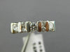 ESTATE .45CT ROUND CUT DIAMOND 14K WHITE GOLD 3D CHANNEL ANNIVERSARY RING #18148