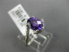 ESTATE 1.32CT DIAMOND & AAA AMETHYST 18K WHITE GOLD INFINITY OVAL SWIRL FUN RING