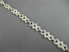 ANTIQUE WIDE 2.97CT DIAMOND 14KT WHITE GOLD 3D INFINITY TENNIS BRACELET #21888