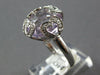 LARGE 7.89CT DIAMOND & AAA AMETHYST 14KT WHITE GOLD 3D MULTI HEART LOVE FUN RING