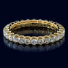 1.36CT DIAMOND 14KT YELLOW GOLD 3D CLASSIC SHARED PRONG WEDDING ANIIVERSARY RING