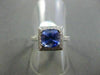 ESTATE 2.58CT DIAMOND & AAA LIGHT SAPPHIRE 18KT WHITE GOLD ENGAGEMENT RING