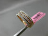 ESTATE WIDE .84CT DIAMOND 18K WHITE & ROSE GOLD CLASSIC WEDDING ANNIVERSARY RING