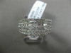 ESTATE WIDE 1.14CT DIAMOND 18KT WHITE GOLD 3D MULTI ROW SEMI ETERNITY LOVE RING
