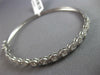 2.19CT DIAMOND 18KT WHITE GOLD MULTI FLOWER SEMI ETERNITY CUFF BANGLE BRACELET