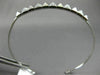 ESTATE .20CT DIAMOND 14KT WHITE GOLD PYRAMID SPIKE FLEXIBILE FUN BANGLE BRACELET