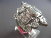ESTATE EXTRA LARGE 2.12CT DIAMOND 18KT WHITE GOLD MULTI SHAPE SQUARE FLORAL RING