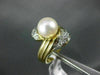 ANTIQUE DIAMOND 9MM SOUTH PEARL 14KT YELLOW GOLD COCKTAIL RING #17189