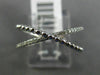 ESTATE .10CT ROUND DIAMOND 14KT WHITE GOLD 3D X LOVE MILGRAIN BEAD RING F/G VSSI