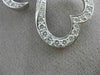 ESTATE LARGE 1.36CT DIAMOND 14K WHITE GOLD 3D DOUBLE HEART SEMI INFINITY PENDANT