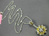 ESTATE 1.97CT WHITE & FANCY YELLOW DIAMOND 18KT WHITE & YELLOW GOLD 3D NECKLACE