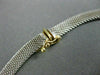 ESTATE WIDE & LONG 14KT WHITE & YELLOW GOLD MESH SCREW NECKLACE UNIQUE! #22677